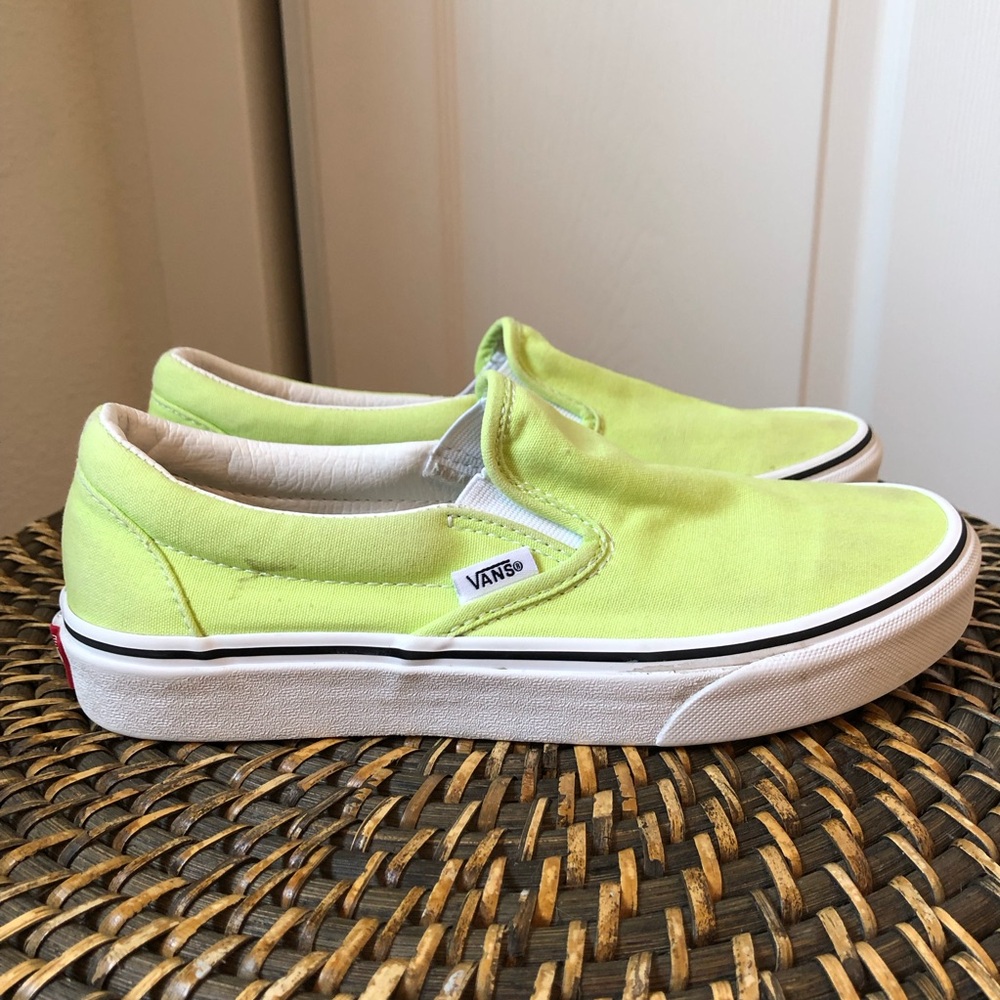 Vans Classic Slip-on Neon Yellow Green Shoes Sneakers